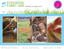 Tablet Screenshot of evensong-farm.com